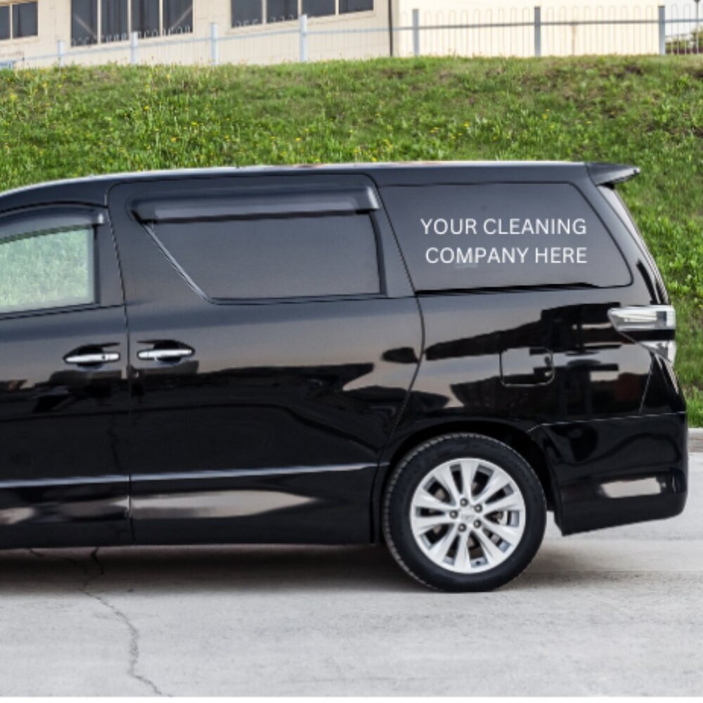 CUSTOM CLEANING COMPANY STICKERS FULL WINDOW DECALS FOR VAN CAR
